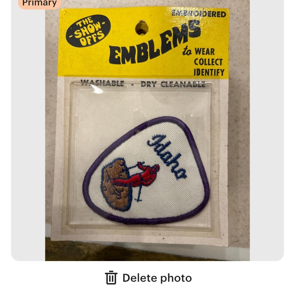 Emblems Embroidered Patch 'The Show Offs' vintage 70s Idaho